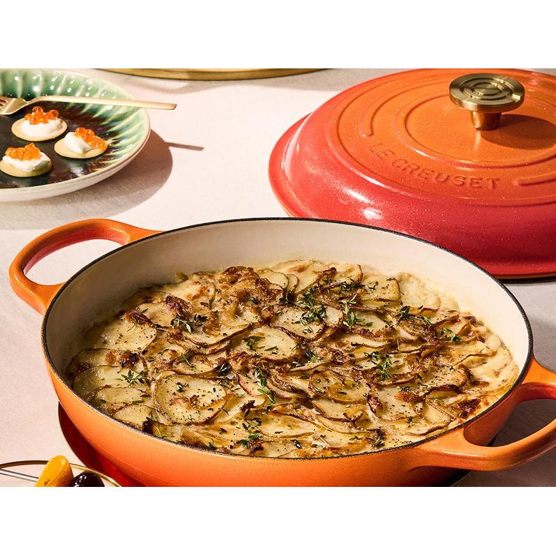 Le Creuset 3.5L Flame Doree Shallow Braiser (30 cm) Potato