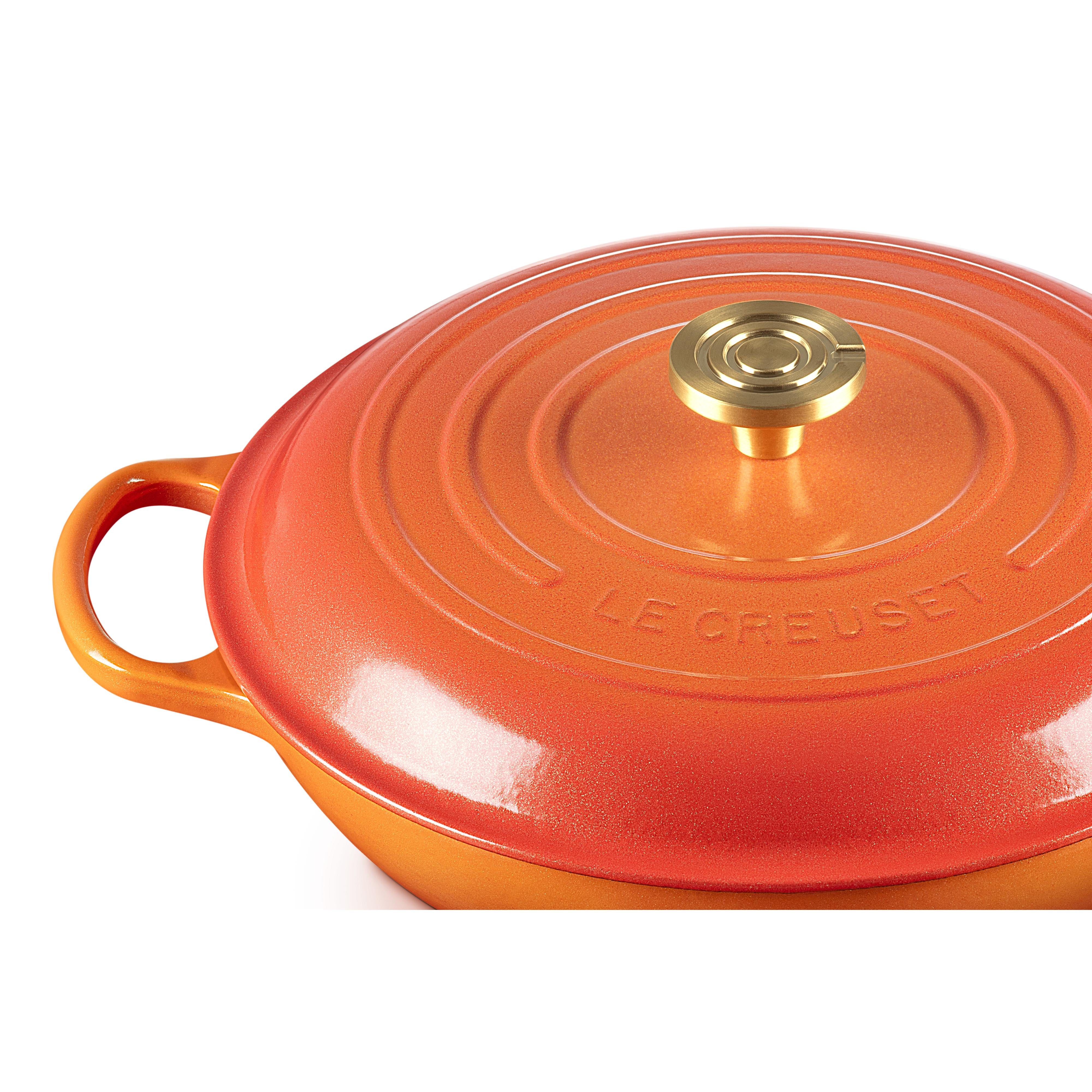 Le Creuset 3.5L Flame Doree Shallow Braiser (30 cm) gold