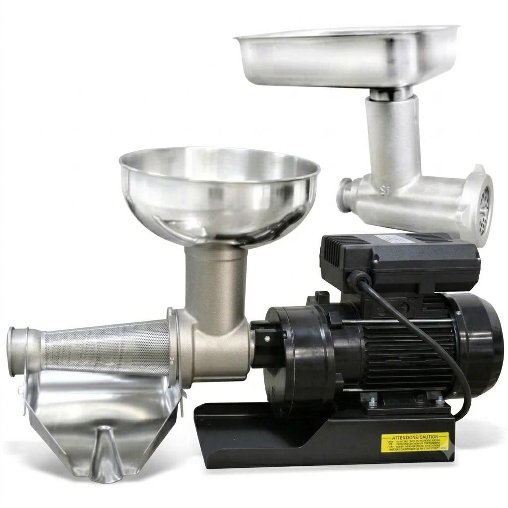 Fabio Leonardi MR10 1.5HP SP5 Tomato Machine + #22 Meat Grinder Attachment Combo Canada