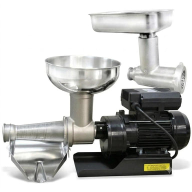 Fabio Leonardi MR10 1.5HP SP5 Tomato Machine + #22 Meat Grinder Attachment Combo Canada