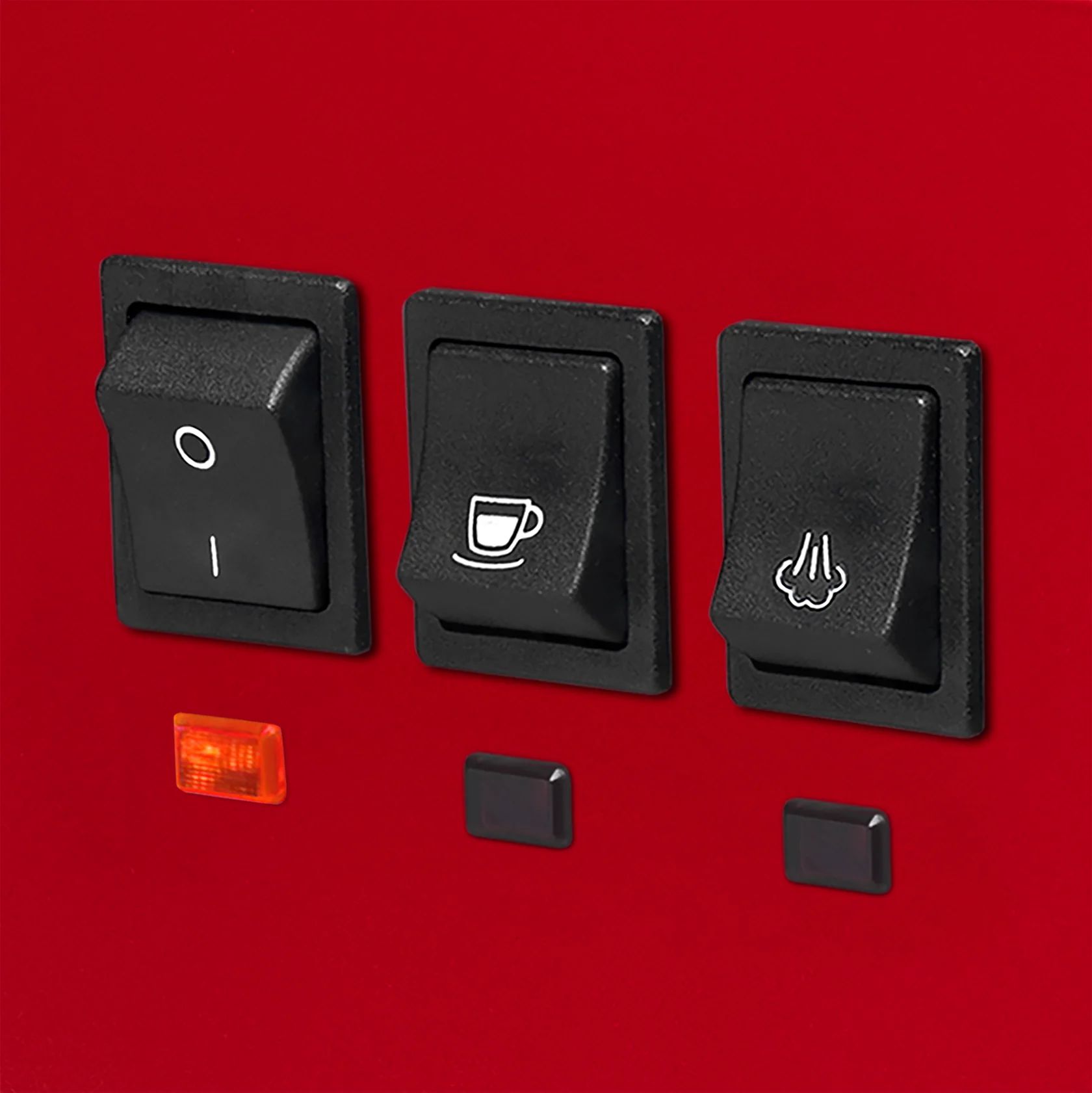Gaggia Classic Evo Pro Cherry Red - Latest Updated 2023 Model Rocker Switches