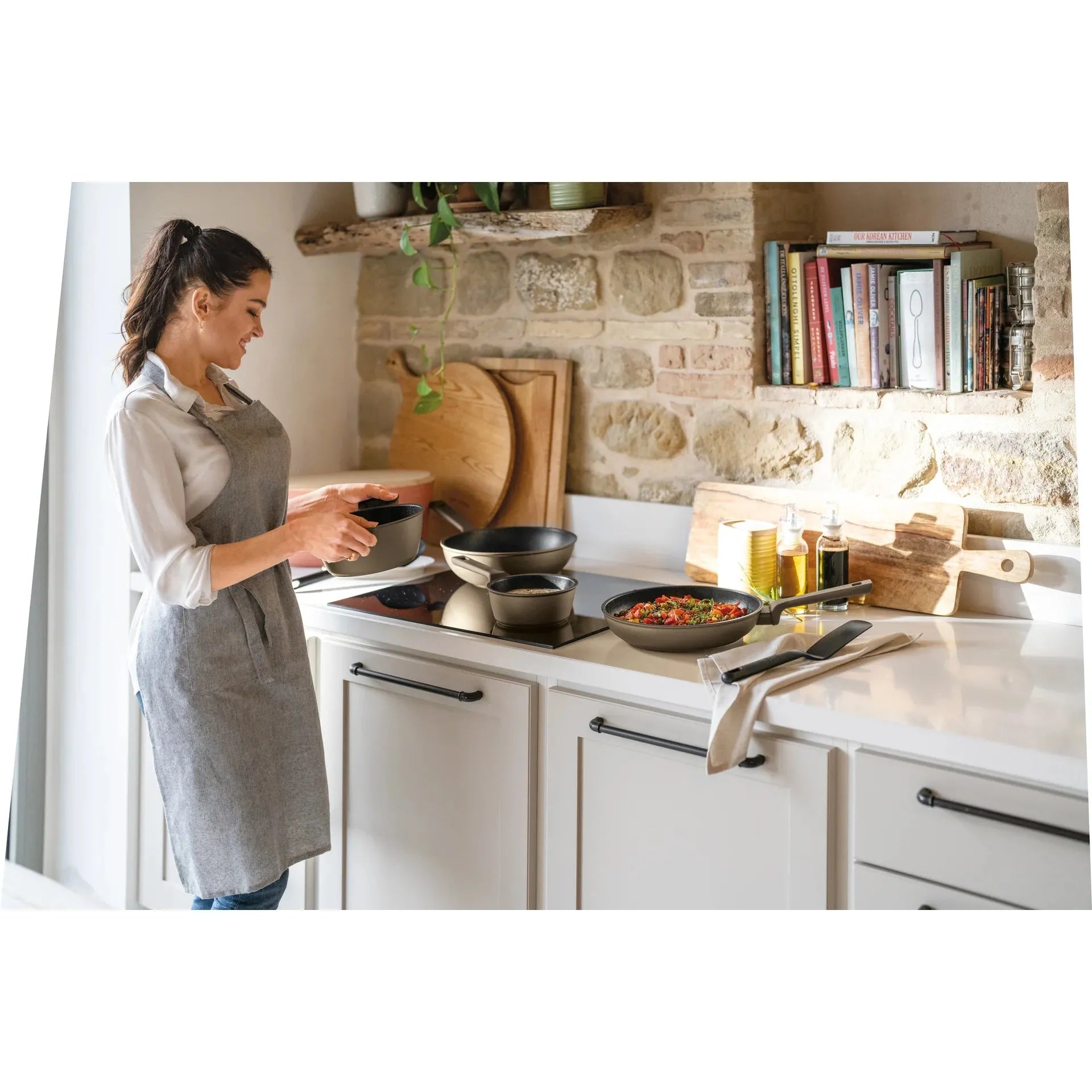 Guzzini Frying Pan Cook and Strong Non Stick Bronze 32 cm - Made in Italy