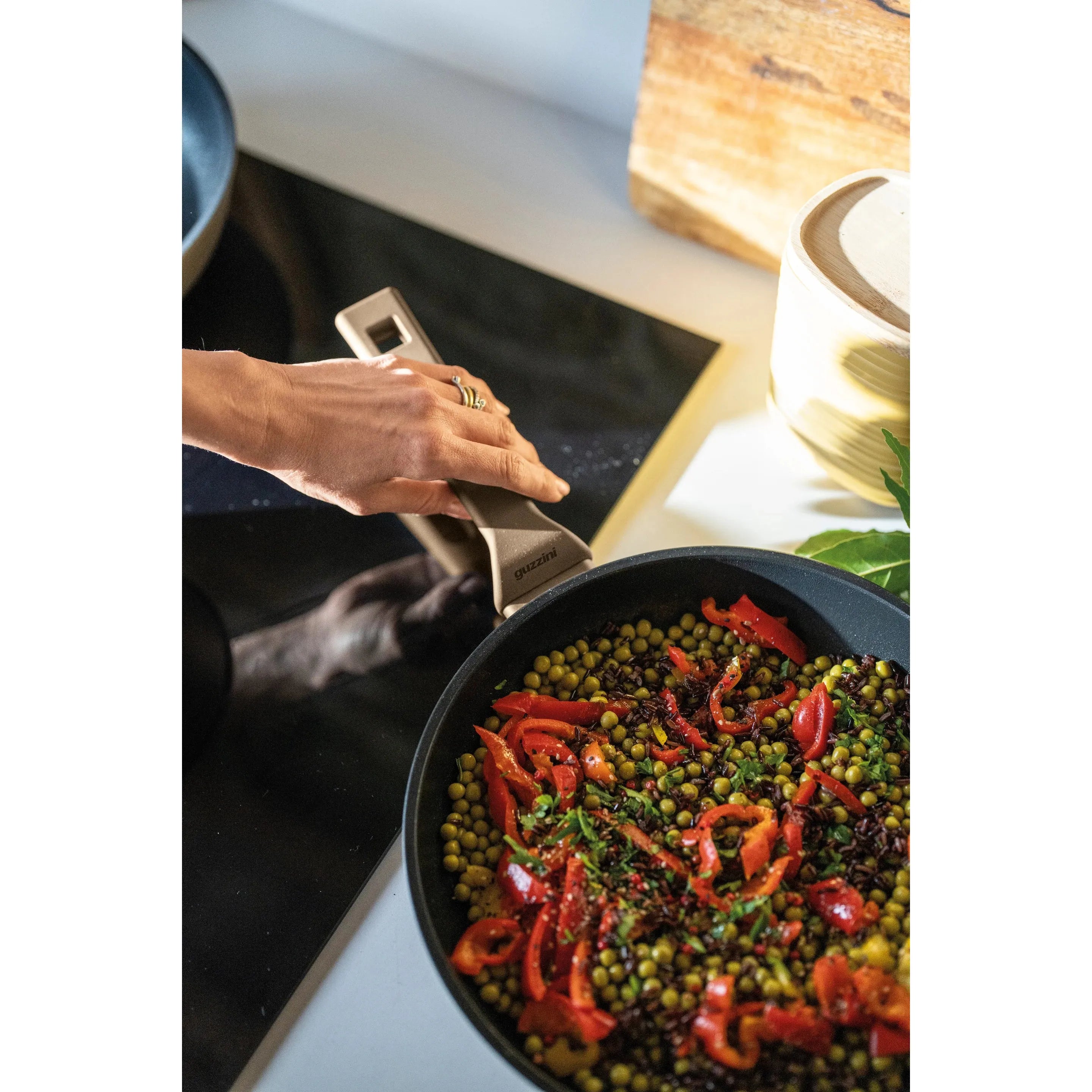 Guzzini Frying Pan Cook and Strong Non Stick Bronze 32 cm - Made in Italy