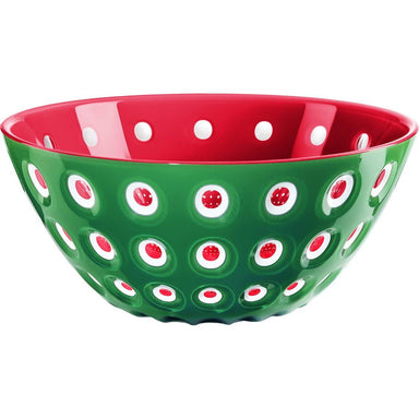Guzzini Bowl Le Murrine Emerald Green and Red 25 cm - Made in Italy
