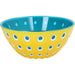 Guzzini Bowl Le Murrine Yellow Blue and White 25 cm - Made in Italy 