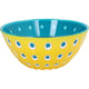 Guzzini Bowl Le Murrine Yellow Blue and White 25 cm - Made in Italy 
