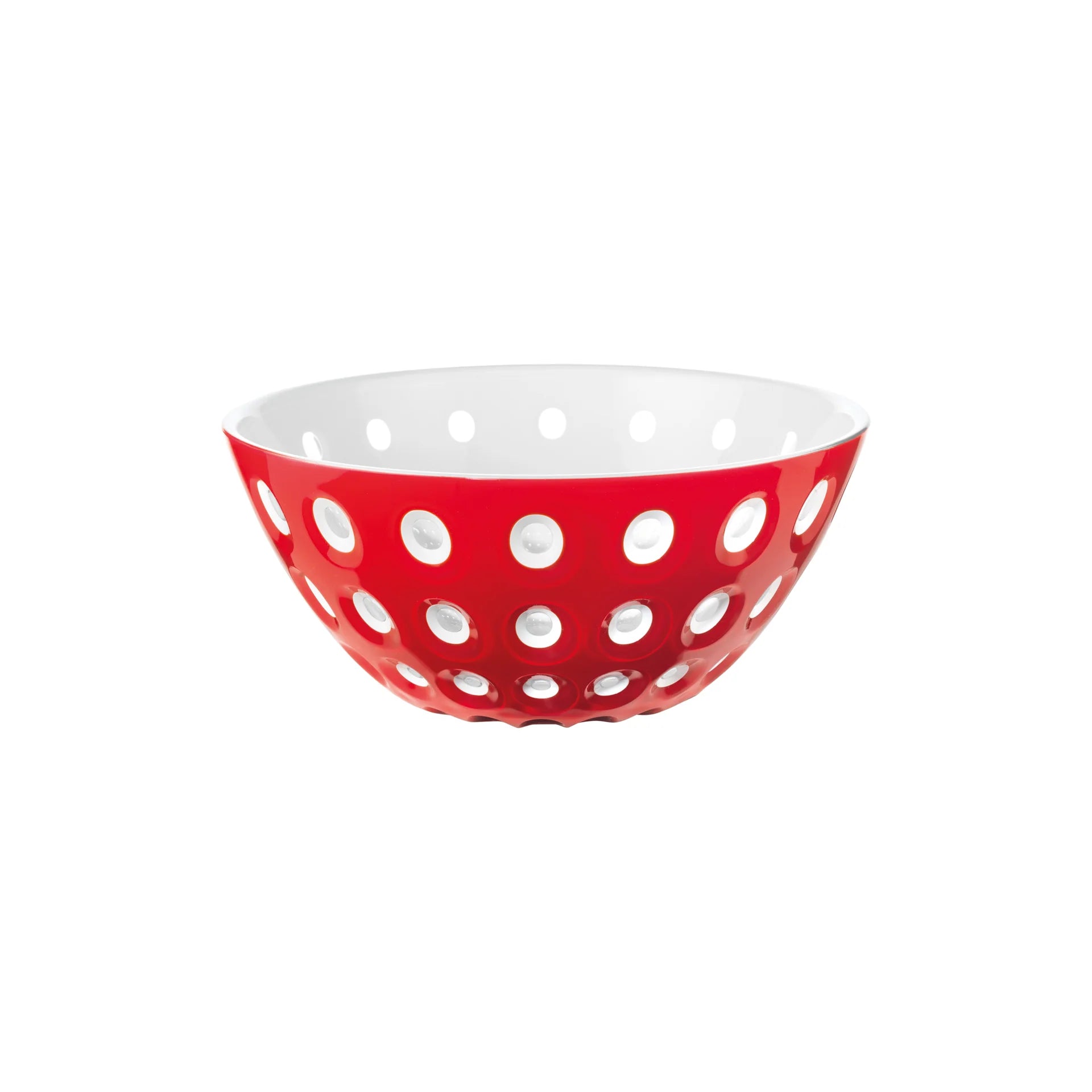 Guzzini Bowl Le Murrine Red White and Clear 25 cm - Made in Italy Red and White