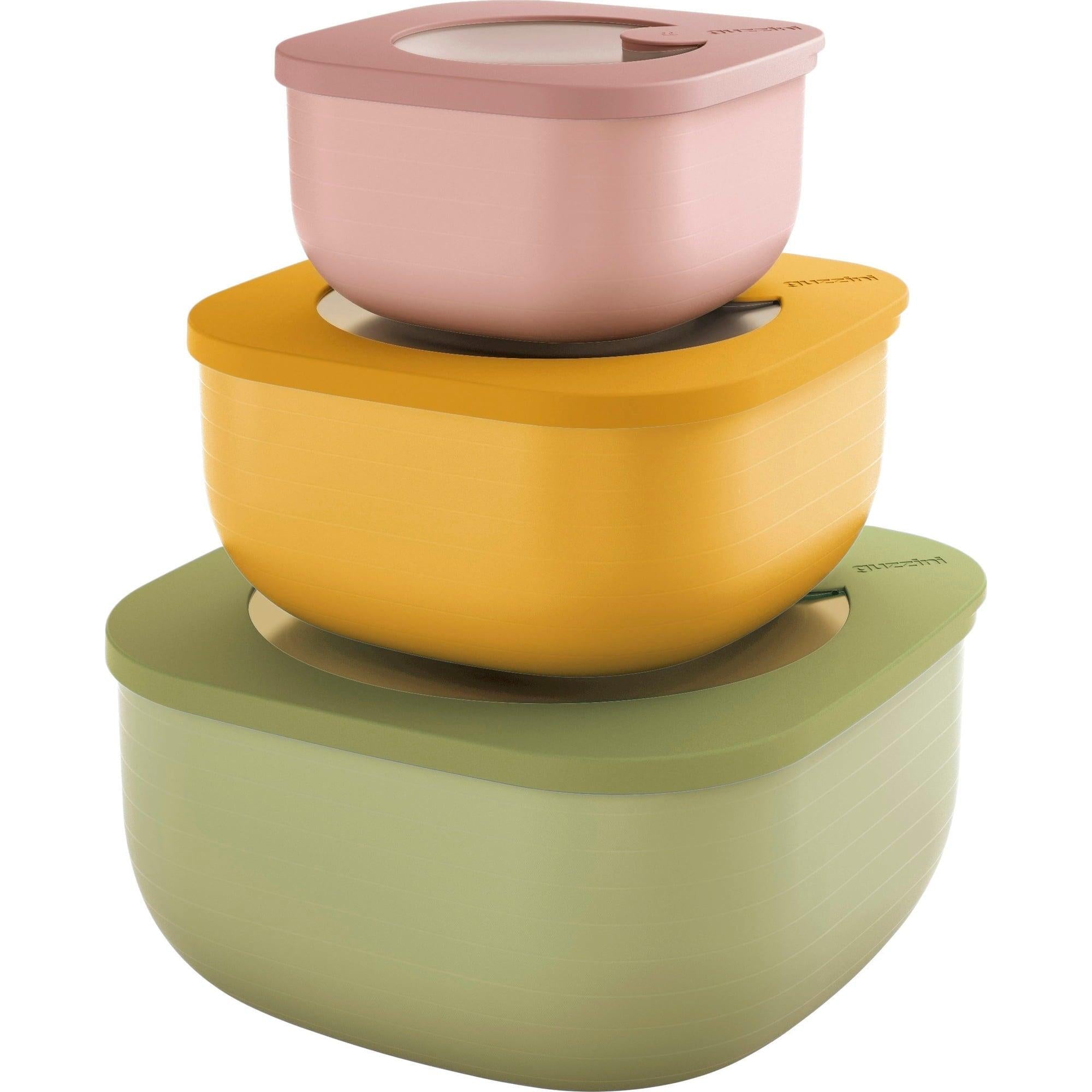 Guzzini Shallow Store and More Shallow Food Storage Container Set of 3 - Made in Italy