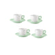 Guzzini Everyday Set of 4 Espresso Cups Mauve Green - Made in Italy