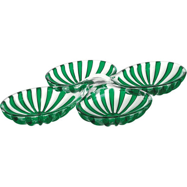 Guzzini Set of 2 Hors D’Oeuvres Dishes Dolce Vita Green – Made in Italy