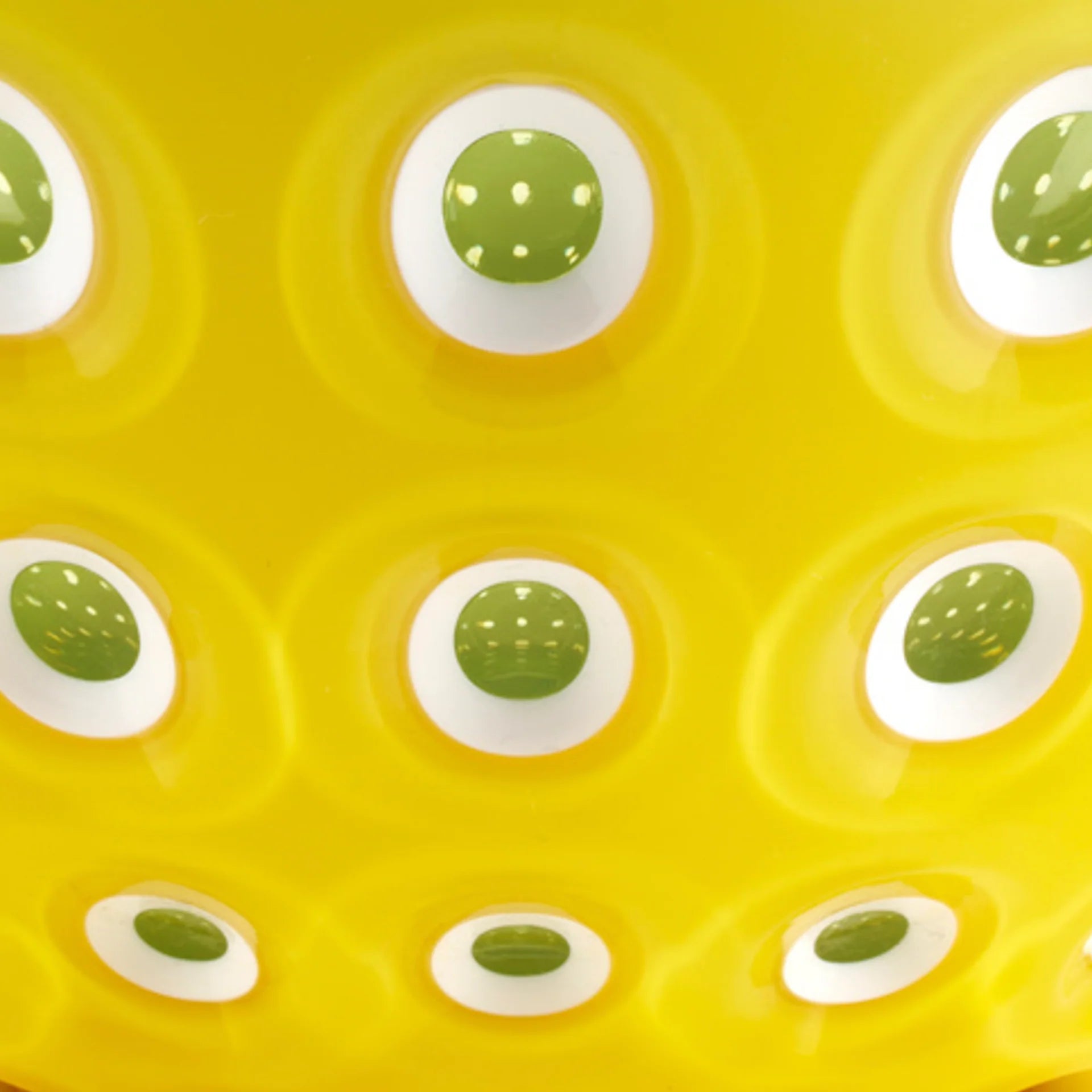 Guzzini Bowl Le Murrine Yellow Green and White 25 cm - Made in Italy Close 