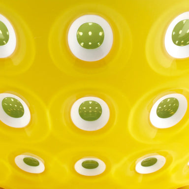 Guzzini Bowl Le Murrine Yellow Green and White 25 cm - Made in Italy Close 