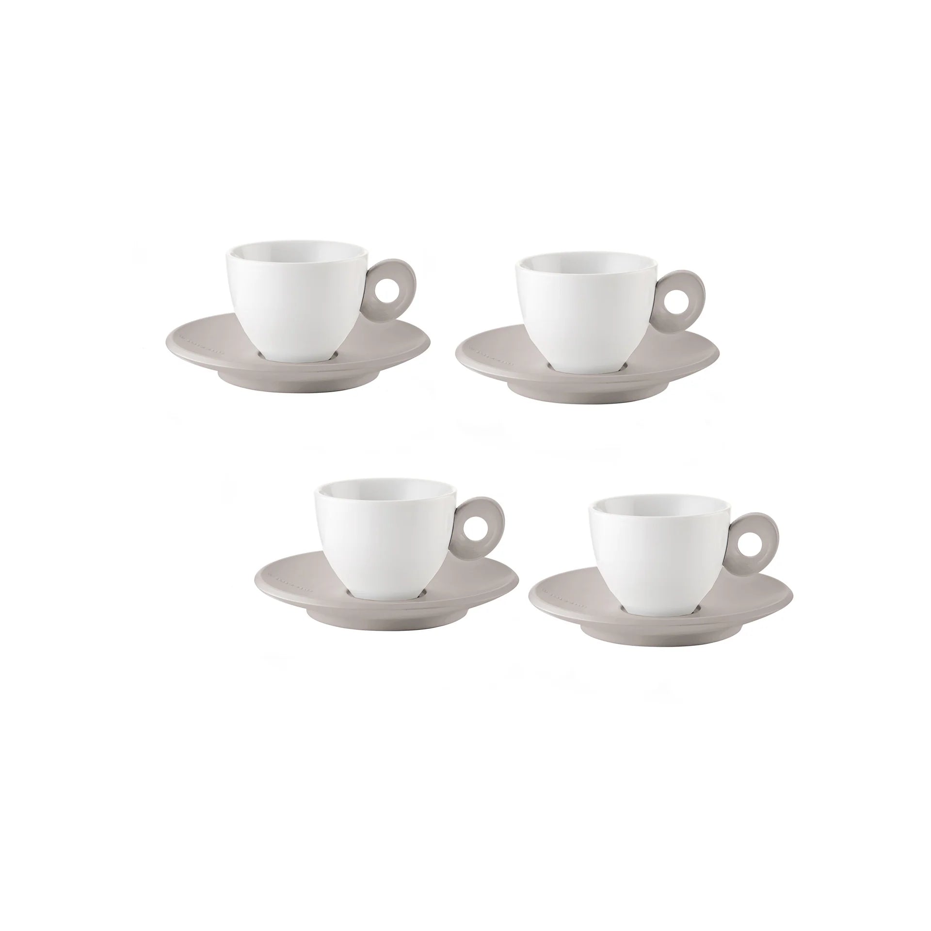 Guzzini Everyday Set of 4 Espresso Cups Taupe - Made in Italy