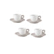 Guzzini Everyday Set of 4 Espresso Cups Taupe - Made in Italy