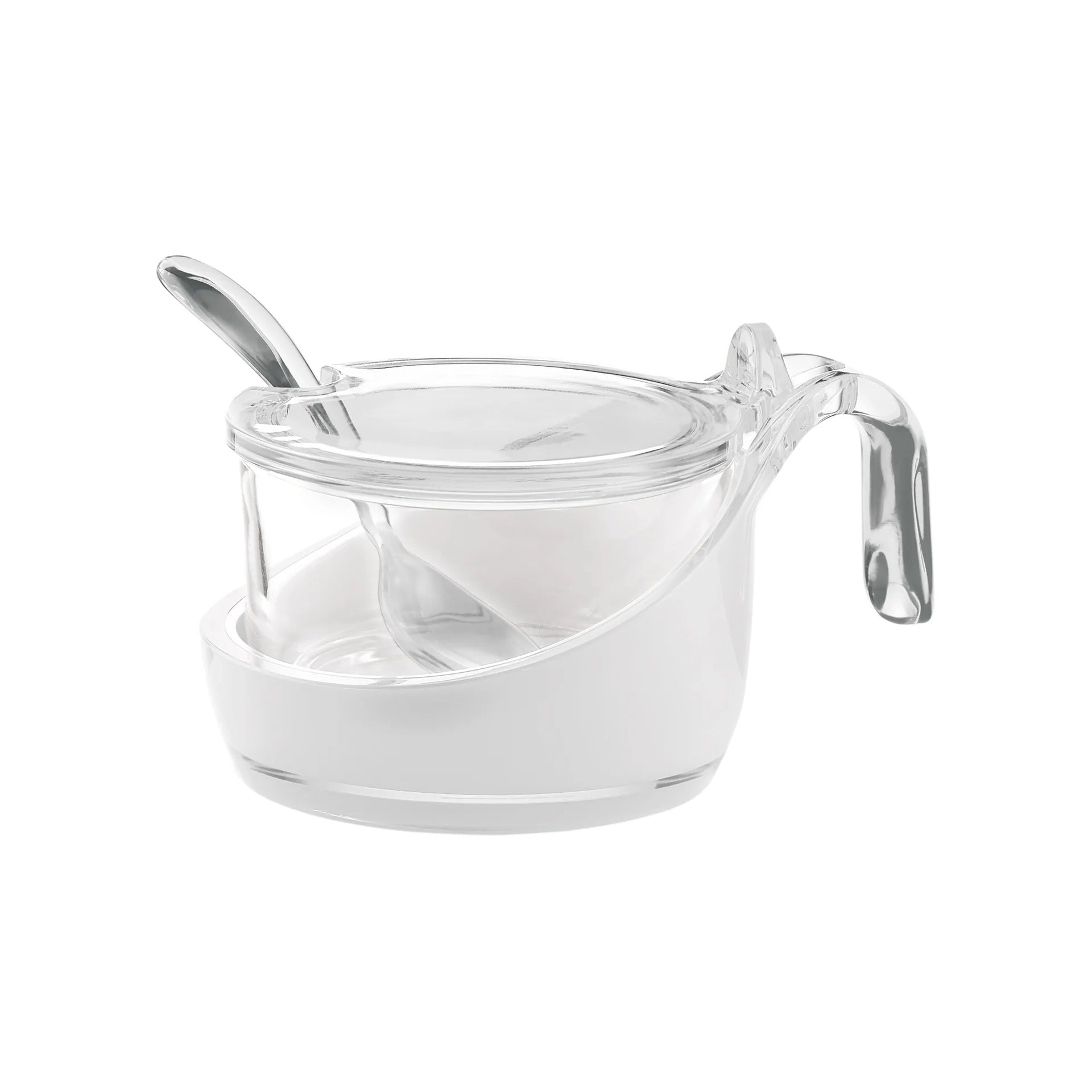 Guzzini Two Toned Parmesan/Sugar Server Clear/White - Made in Italy