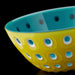 Guzzini Bowl Le Murrine Yellow Blue and White 25 cm - Made in Italy Black