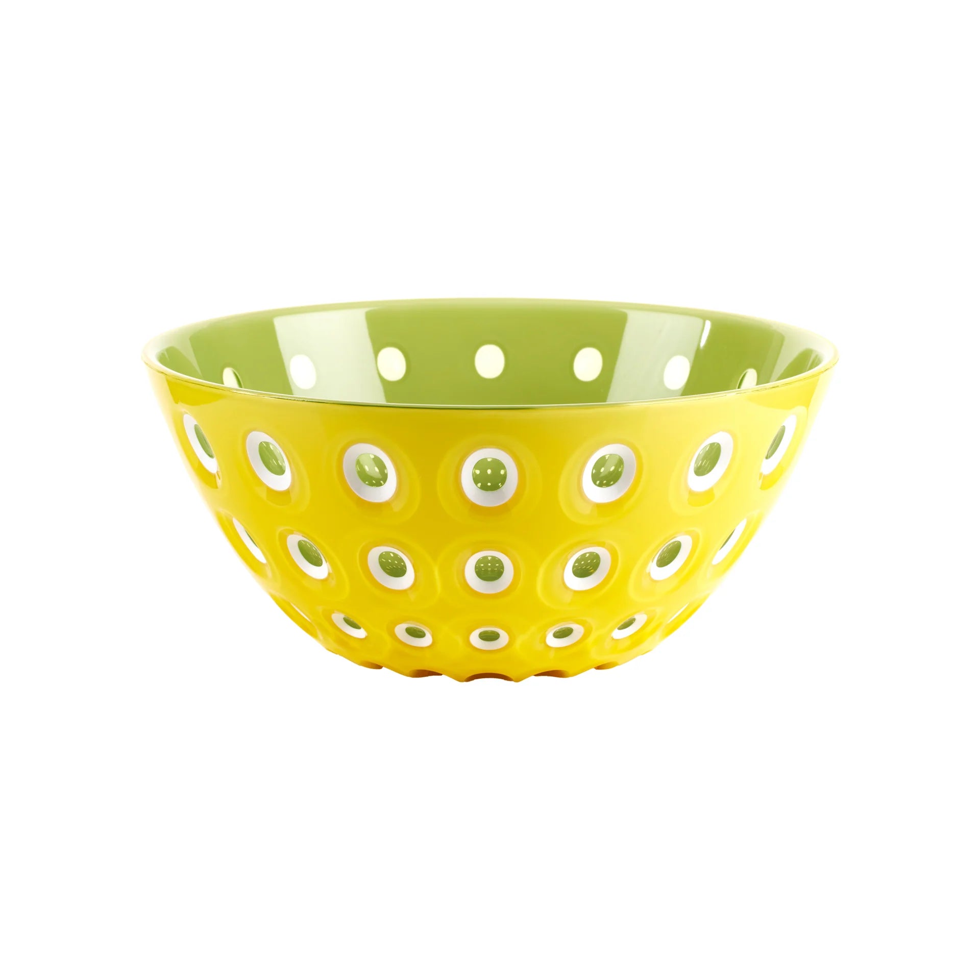 Guzzini Bowl Le Murrine Yellow Green and White 25 cm - Made in Italy