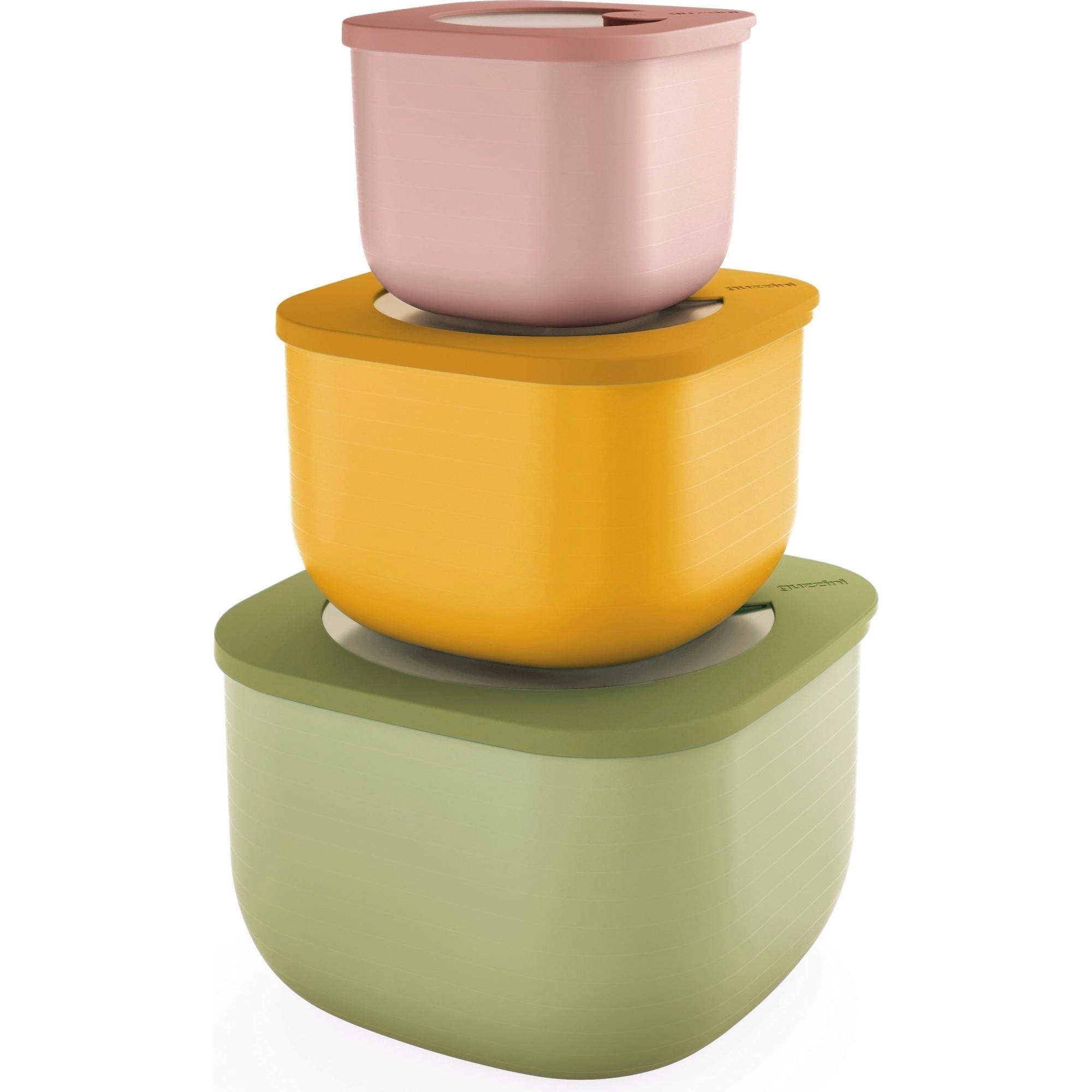 Guzzini Shallow Store and More Deep Food Storage Container Set of 3 - Made in Italy