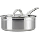 Hestan ProBond Professional Clad Stainless Steel Essential Sauce Pan 2 Qt / 18 cm - Made in Italy - 31564