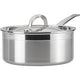 Hestan ProBond Professional Clad Stainless Steel Essential Sauce Pan 3 Qt / 20 cm - Made in Italy - 31565