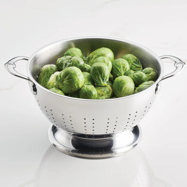 Hestan Provisions Stainless Steel Colander 5-Quart Brussel Sprouts