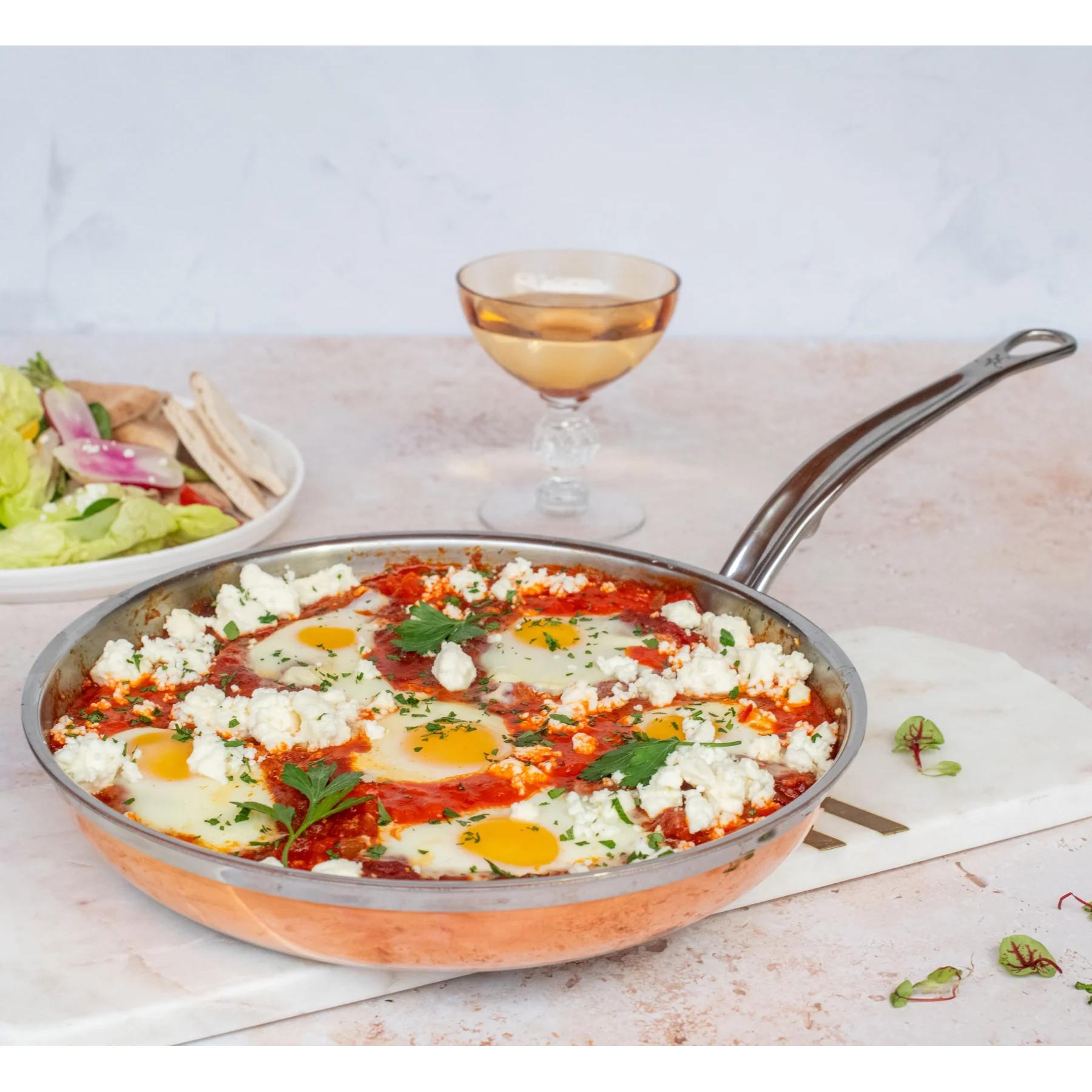 Hestan CopperBond Induction Copper Skillet 12.5" - Made in Italy - 31591 Eggs 