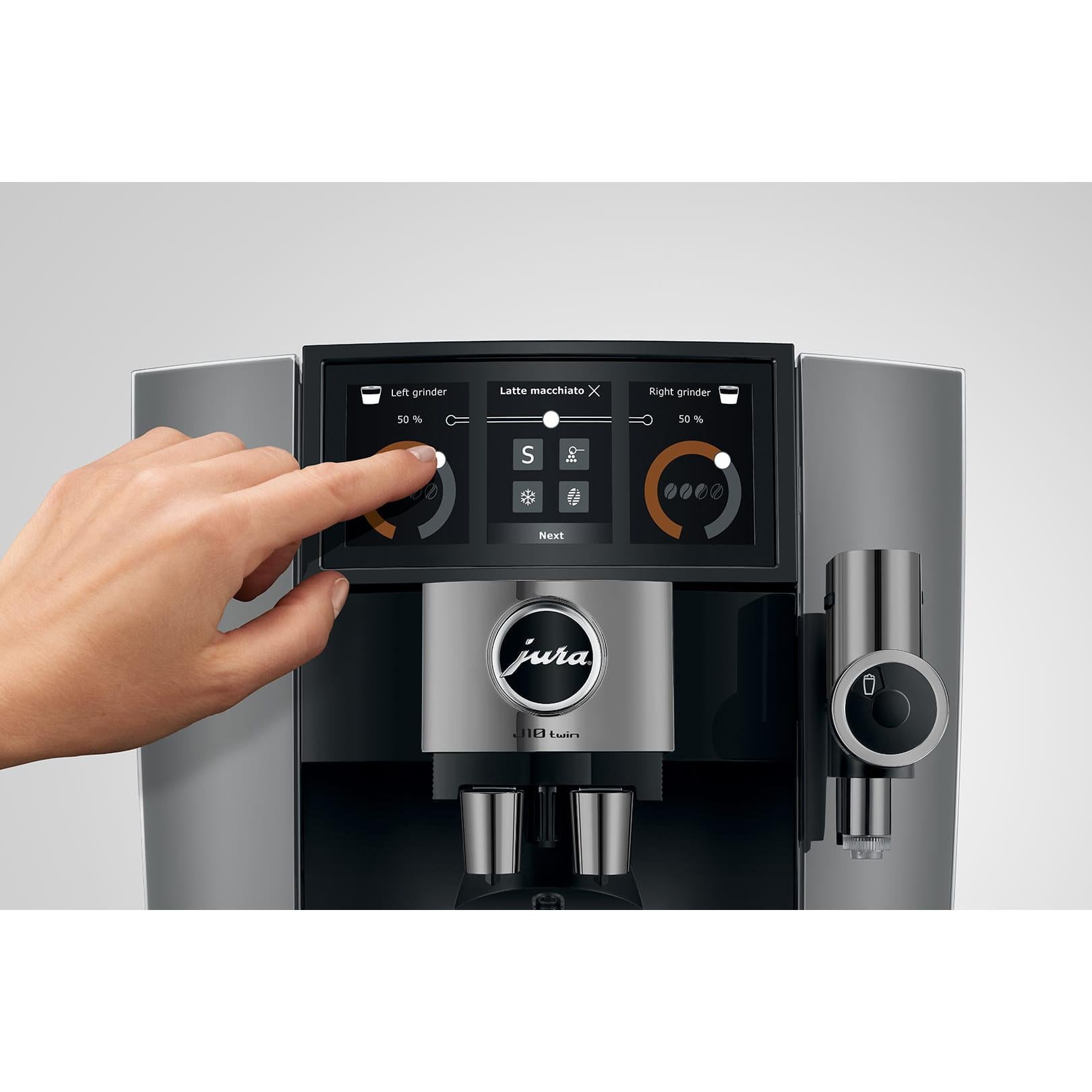 Jura J10 Twin Diamond Onyx Latest Model (NAD) #15724 (2026) left grinder