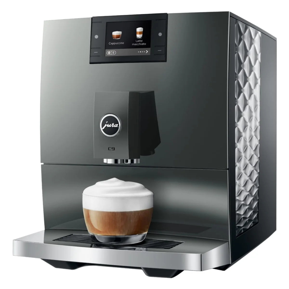 Jura C9 Piano Inox Espresso Machine #15751 Cappuccino
