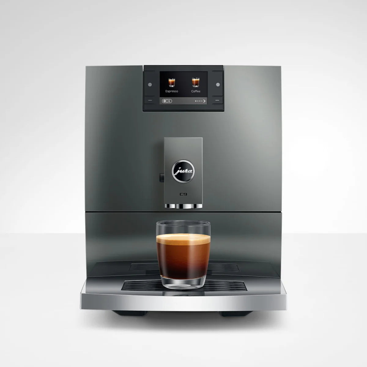 Jura C9 Piano Inox Espresso Machine #15751 Front
