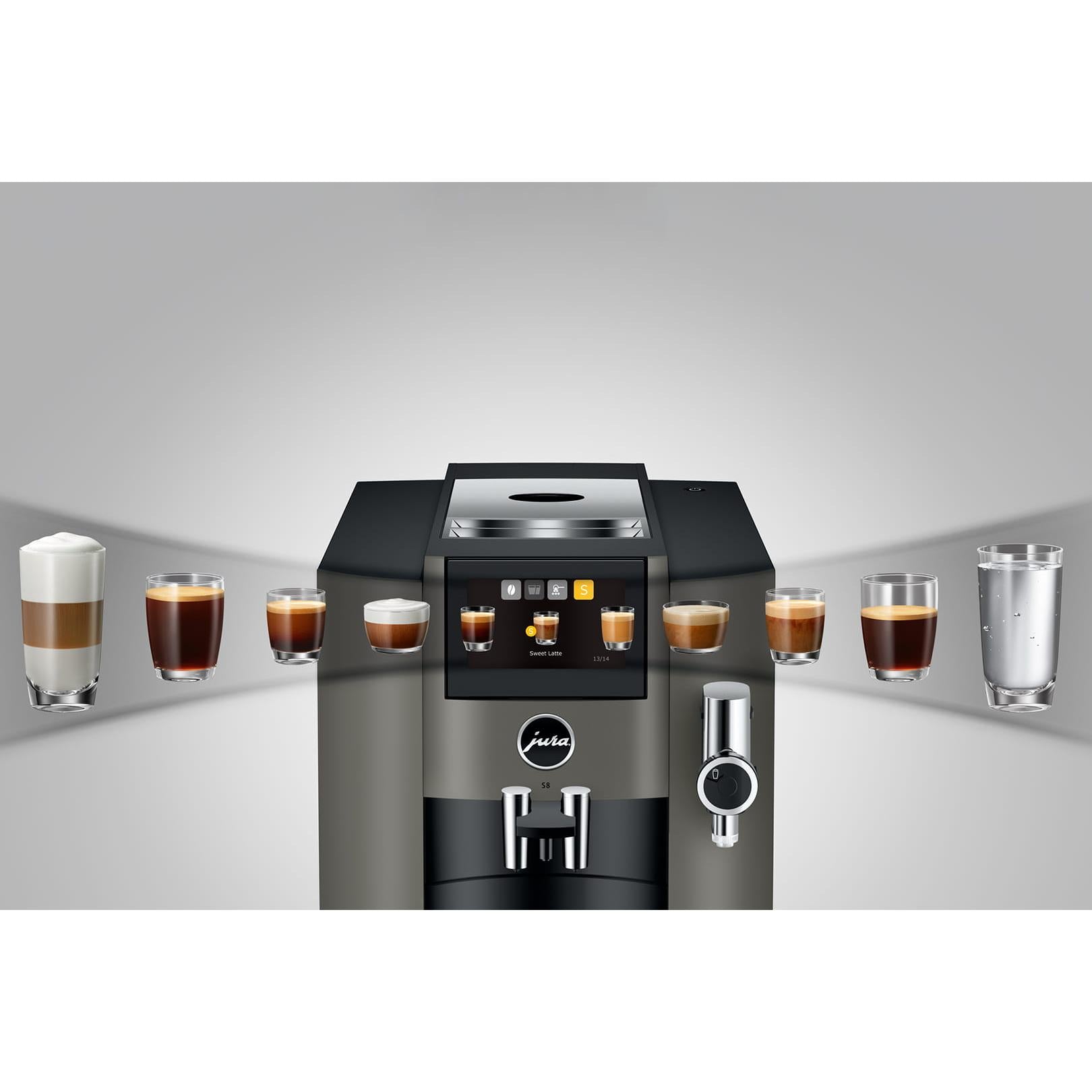 Jura S8 Dark Inox Espresso Machine Latest Model #15755 NAB