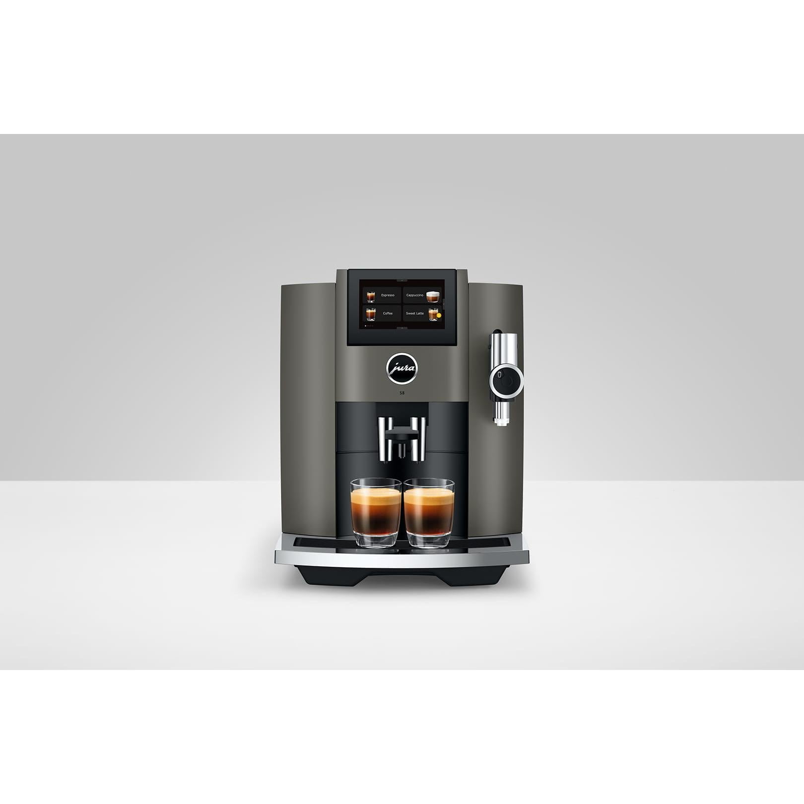Jura S8 Dark Inox Espresso Machine Latest Model #15755 NAB Screen