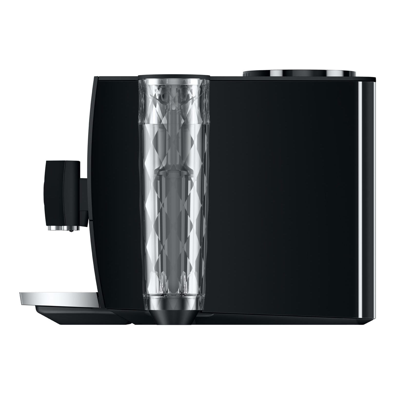 Jura Ena 8 Super Automatic Espresso Machine Metropolitan Black #15496 - Lightly Used Side