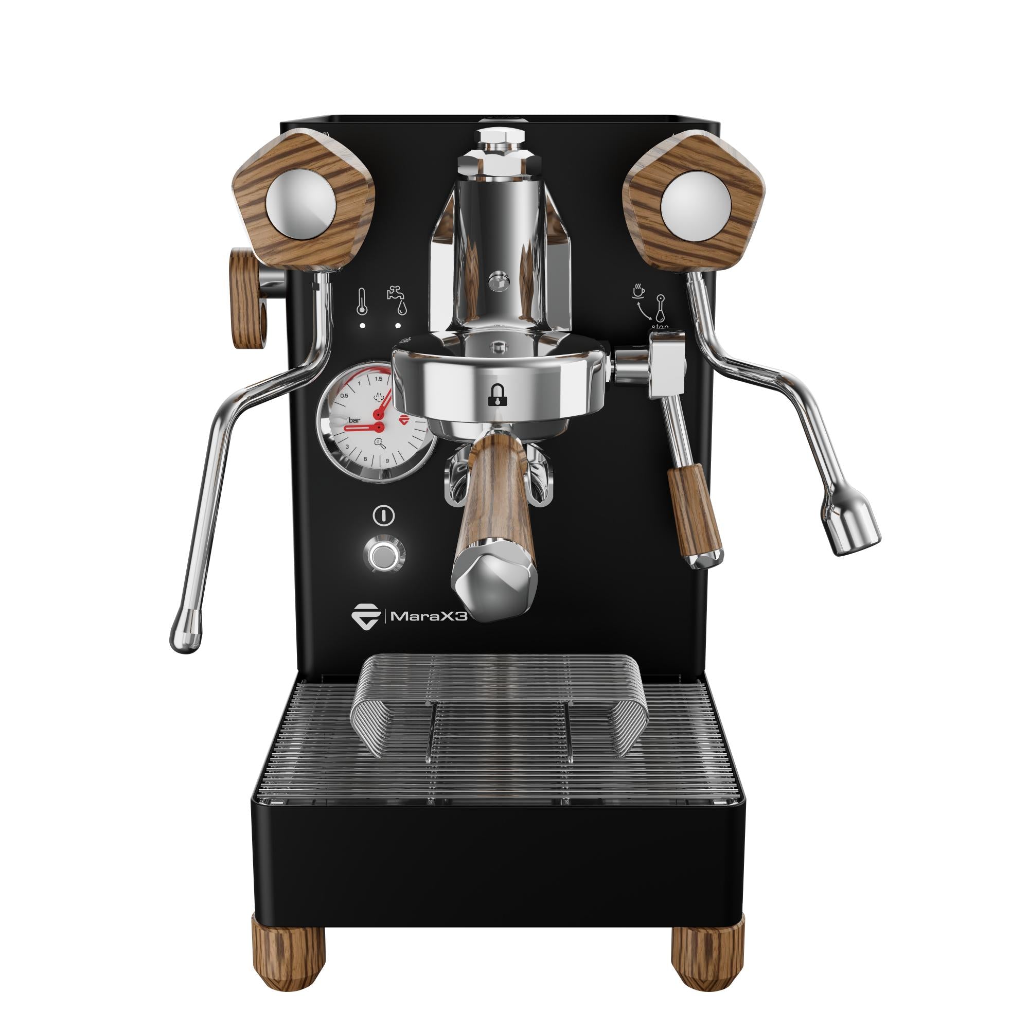 Lelit MaraX3 LEPL62X3-1B20 Espresso Machine Black (Latest Version) Front 