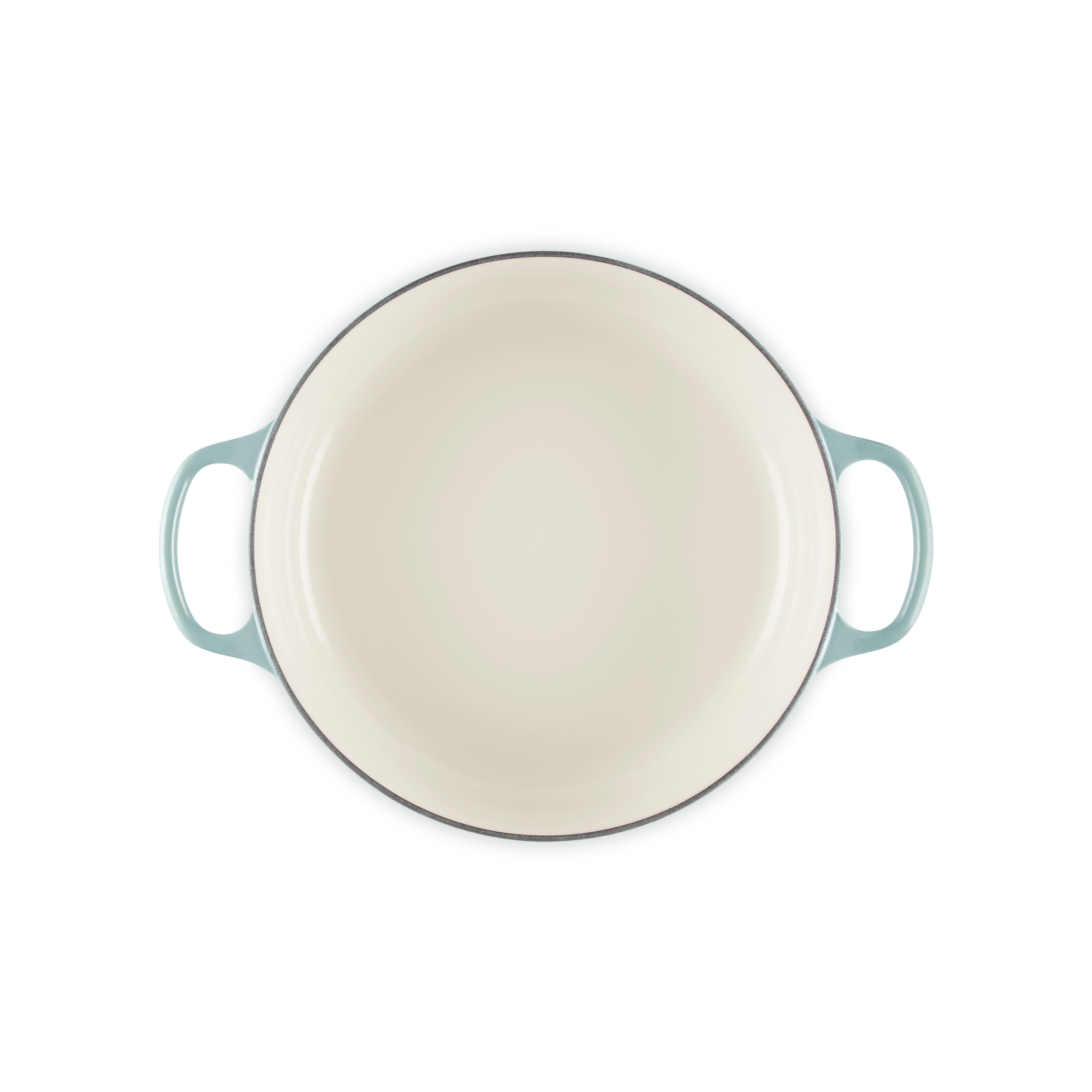 Le Creuset - 6.2L Sea Salt Shallow Risotto French/Dutch Oven (30CM) inside