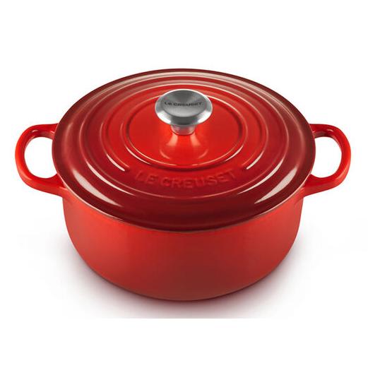 LE CREUSET チェリーレッド マルミット22cm 未使用 Le Creuset - 3.3L Cherry Red / Cerise French/ Dutch Oven (22cm