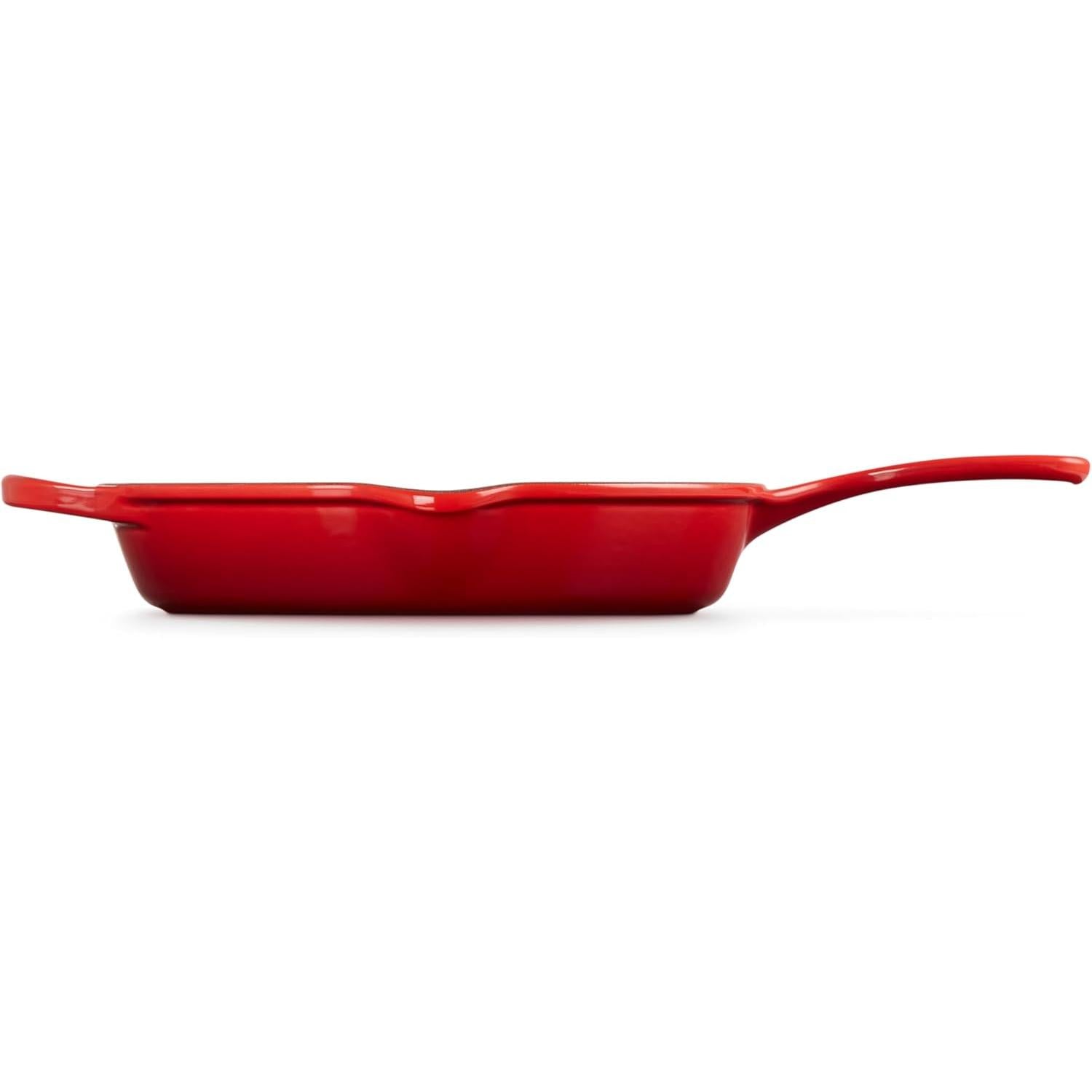 Le Creuset - 26cm / 2L Cerise Deep Round Skillet (10") Side Red