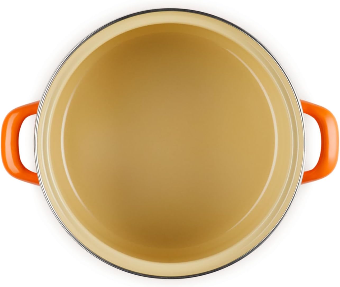 Le Creuset Petite Flame Enameled Steel Stock Pot  - 3.7 L interior