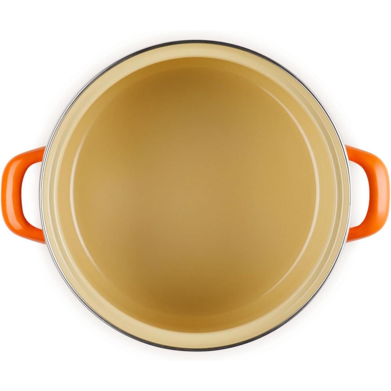 Le Creuset Petite Flame Enameled Steel Stock Pot  - 3.7 L interior
