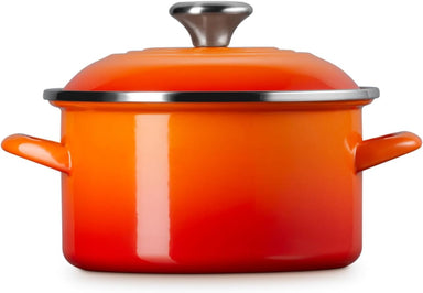 Le Creuset Petite Flame Enameled Steel Stock Pot  - 3.7 L Side
