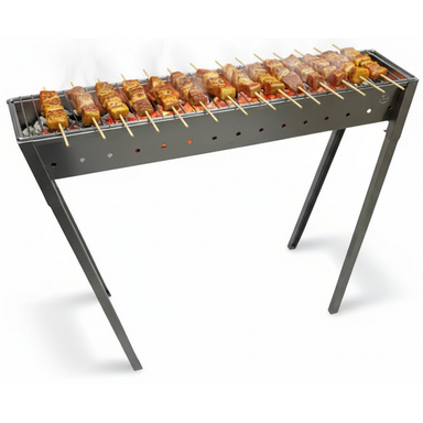 Stainless steel arrosticini grill medium size made in Italy