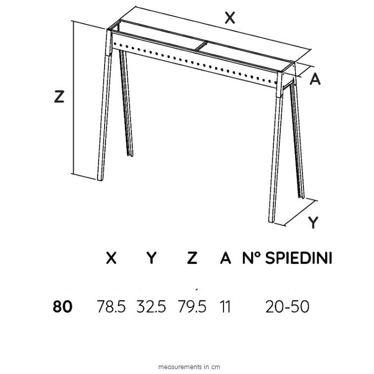 LISA L Milano Arrosticini / Speducci BBQ & Grill (80cm/31.5") - Made in Italy Dimensions