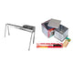 Lisa Made in Italy XXL Milano Arrosticini / Speducci BBQ & Grill (100+40cm) - Ultimate Kit Including the Grill, Knife, Cubo Maker and 100 Skewers