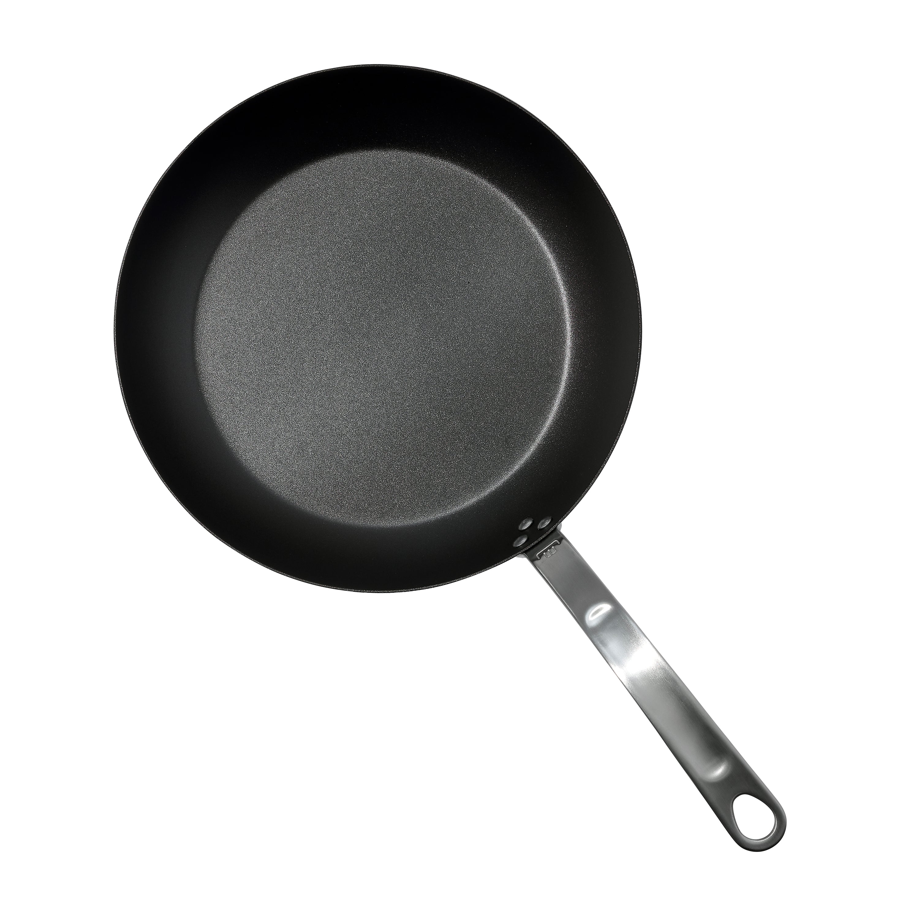 Seasoned Carbon Steel Frying Pan 12" Preseasoned  - Made in Sweden Interior