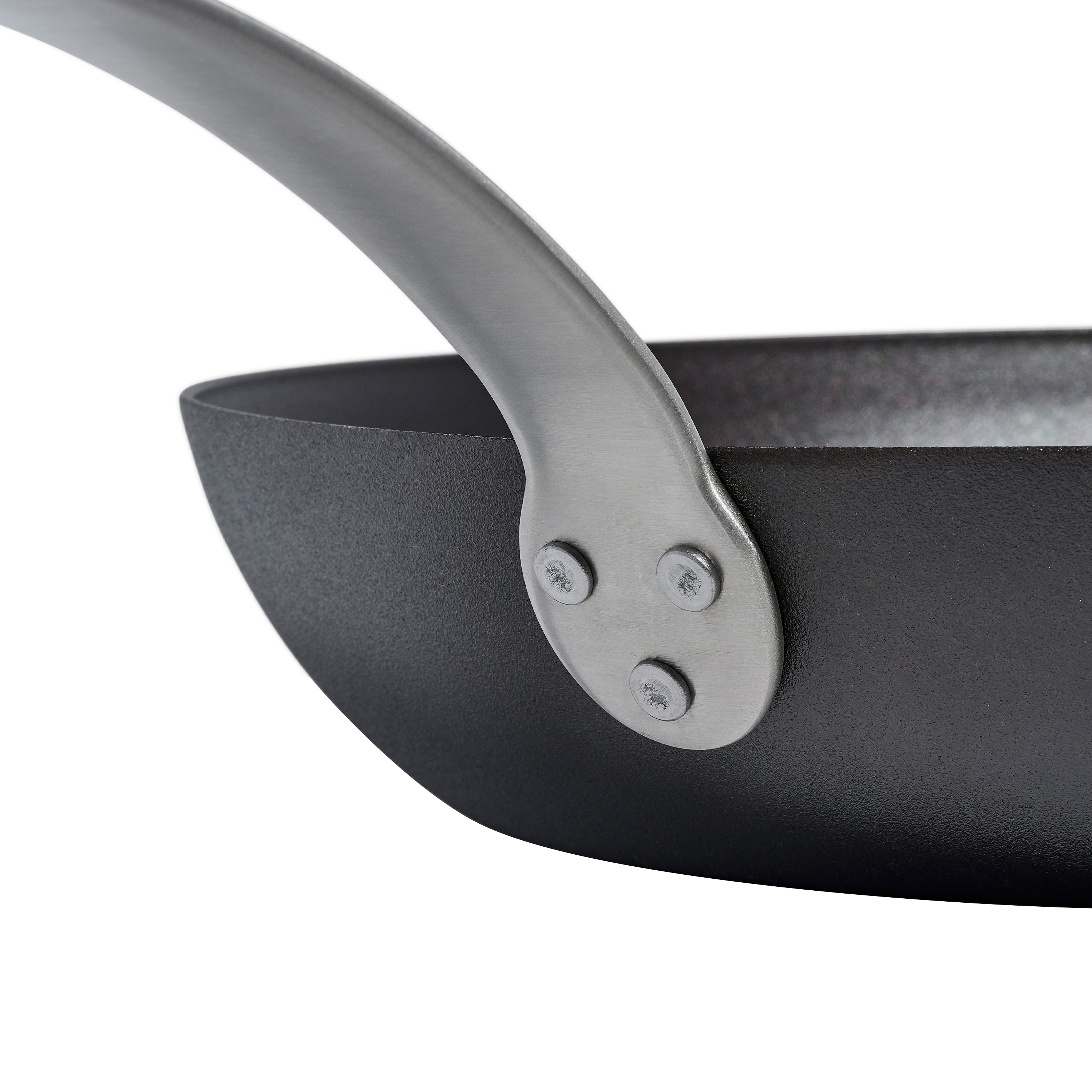 Seasoned Carbon Steel Frying Pan 12" Preseasoned  - Made in Sweden Handle