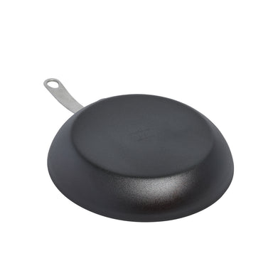 Seasoned Carbon Steel Frying Pan 12" Preseasoned  - Made in Sweden Bottom