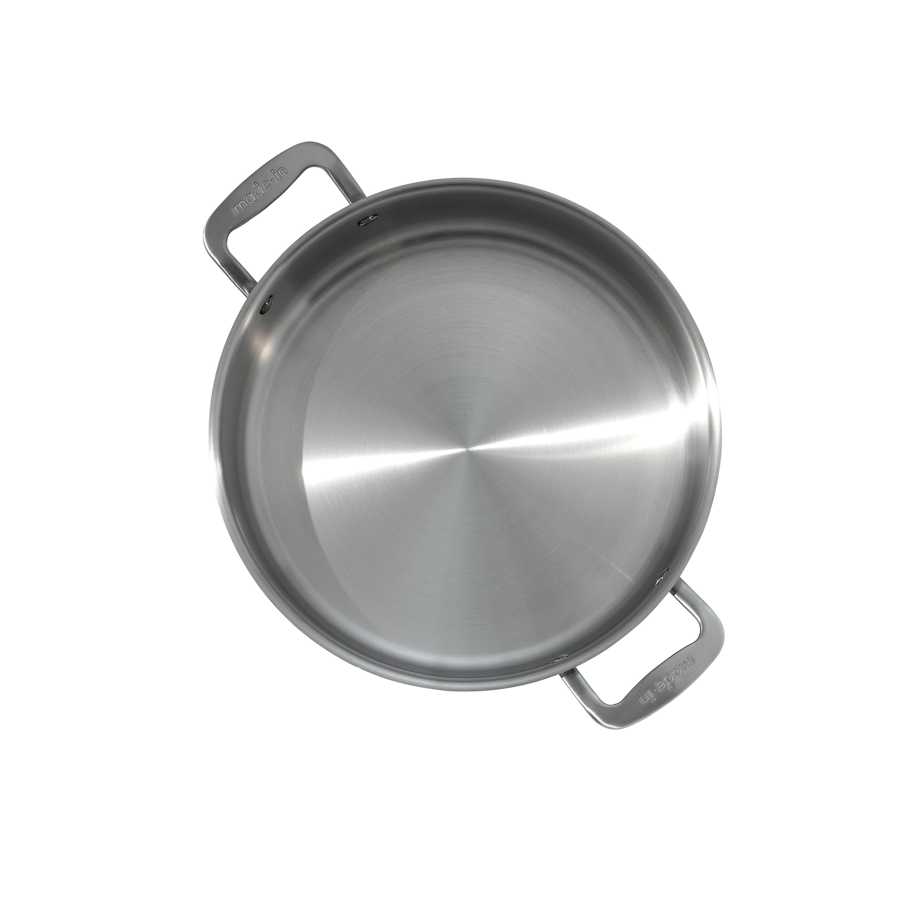 Made In Stainless Steel Clad Rondeau 6 QT - Made in Italy