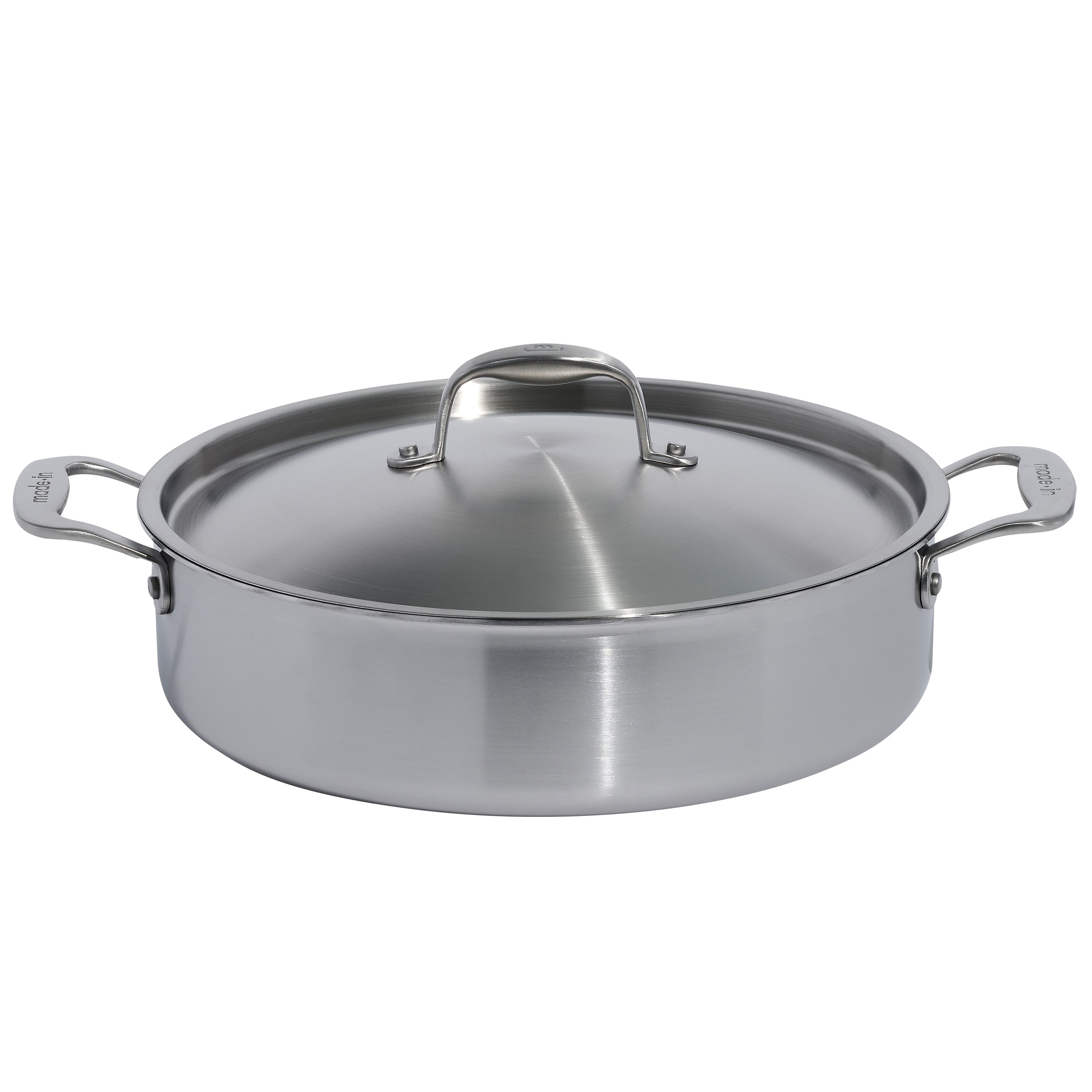 Made In Stainless Steel Clad Rondeau 6 QT - Made in Italy