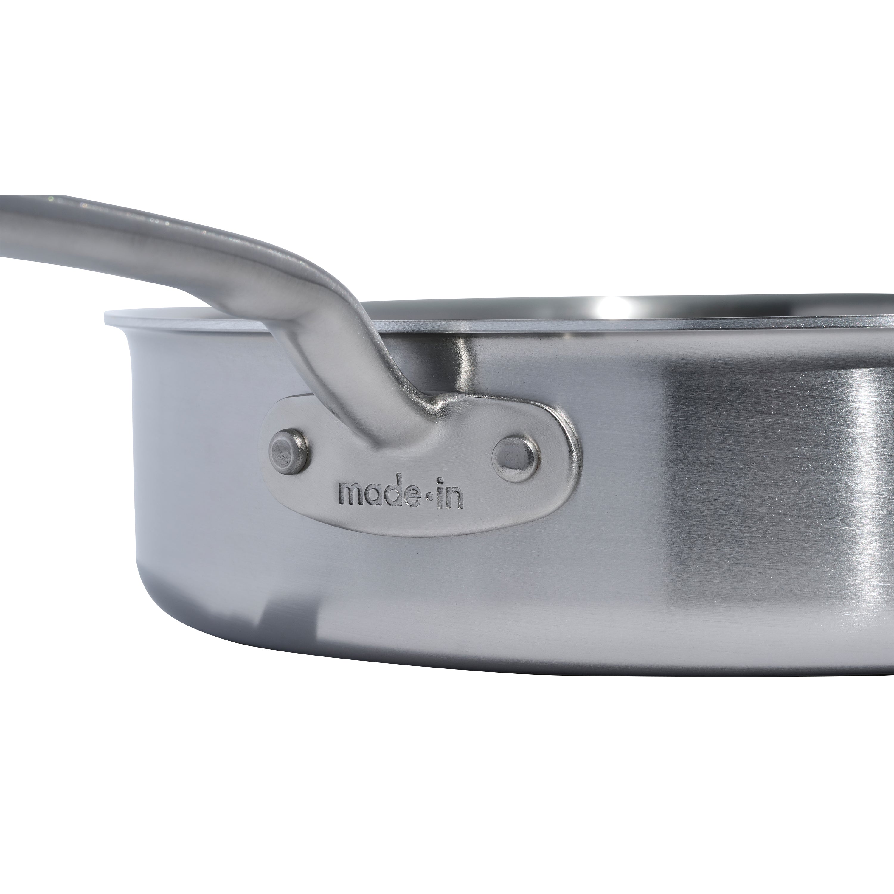 Made In Stainless Steel Clad Sauté Pan 3.5 QT - Made in Italy Rivet