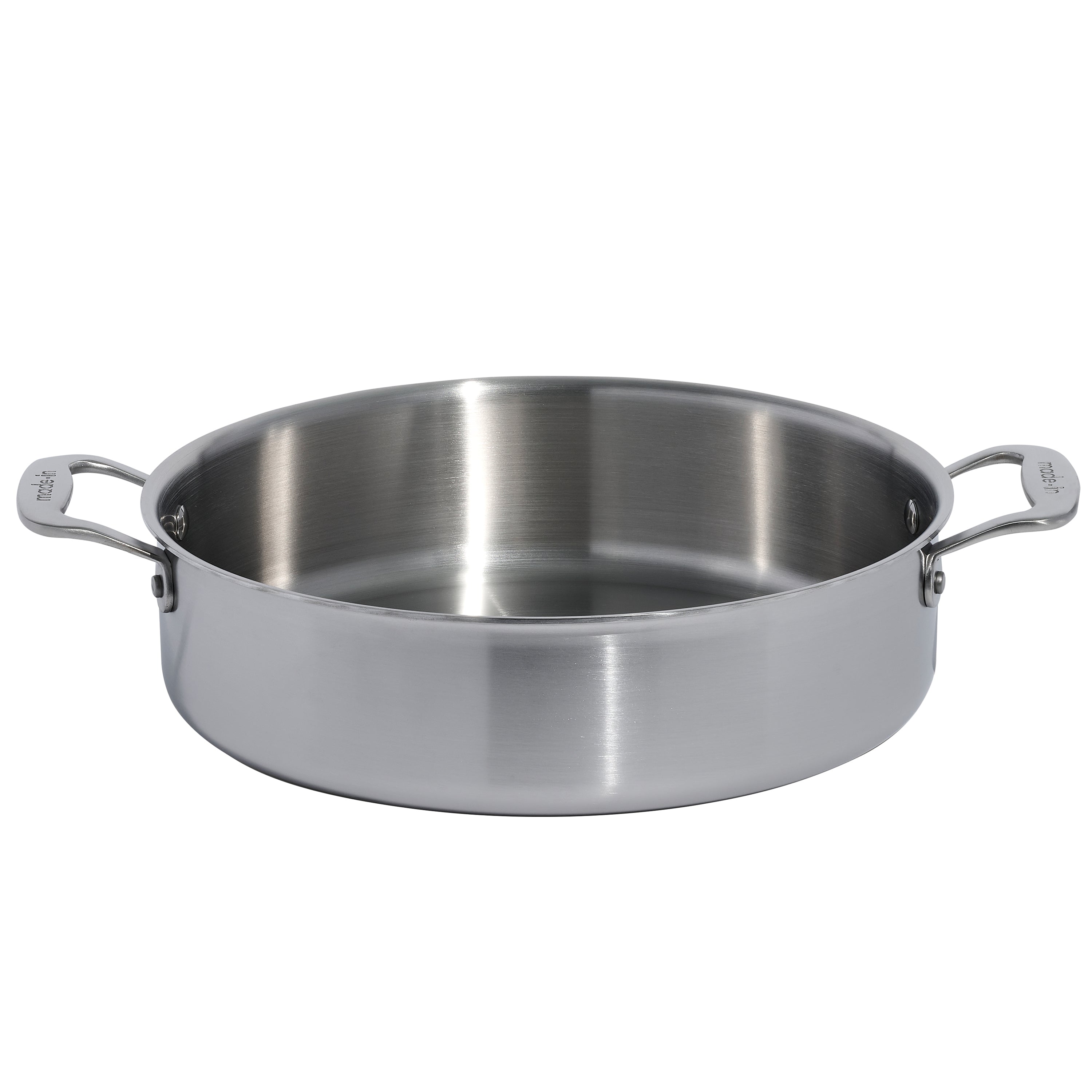 Made In Stainless Steel Clad Rondeau 6 QT - Made in Italy