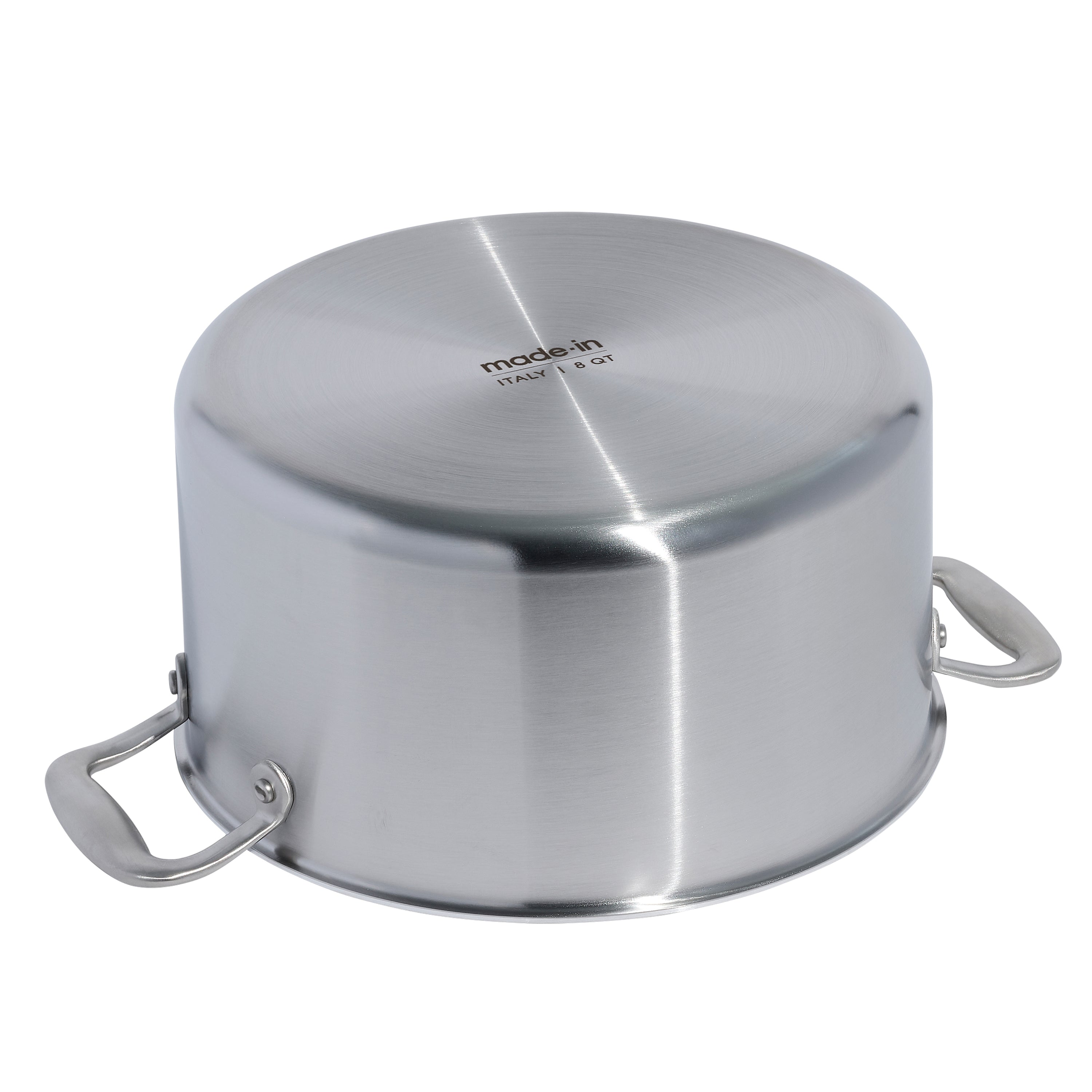 Made In Stainless Steel Clad Stock Pot 8 QT - Made in Italy Bottom
